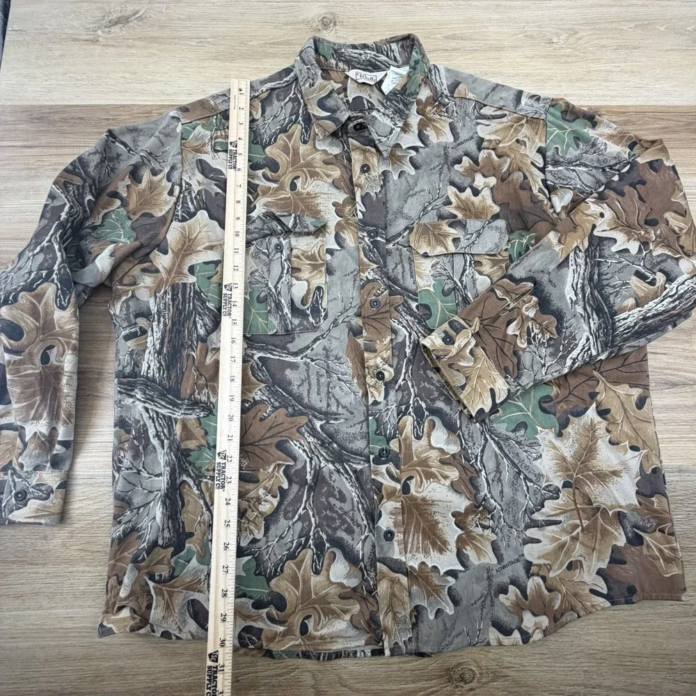 Vintage Walls Shirt Mens 3XL Camo Tan Long Sleeve Button-Up Hunting - Picture 6 of 7